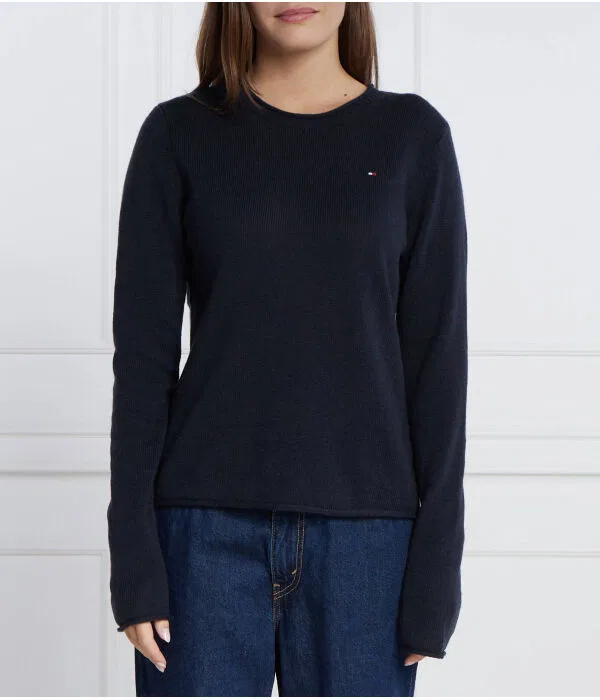 Женский свитер из шерсти Soft C-Nk Tommy Hilfiger, Blu Marino