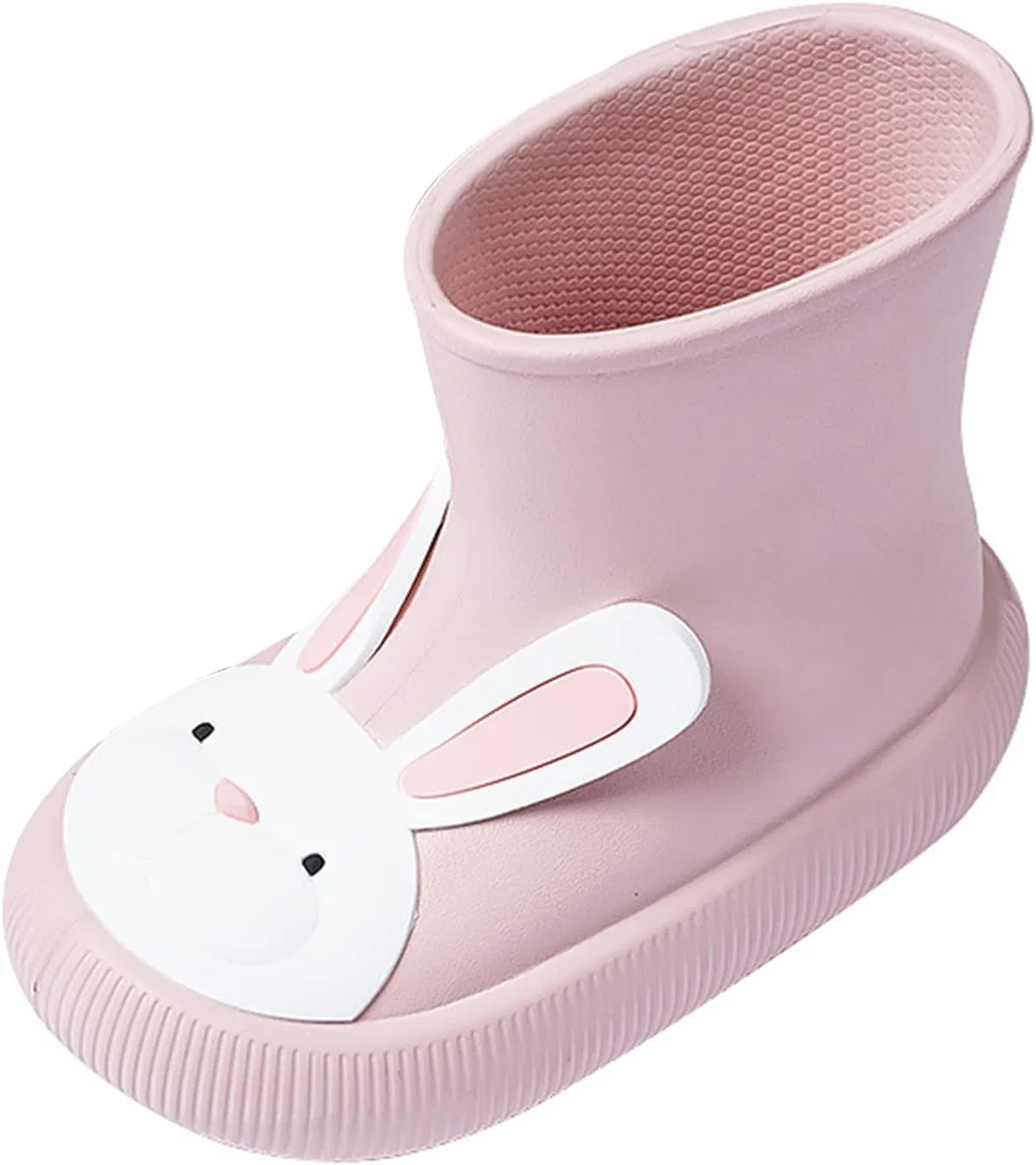 Детские резиновые сапоги с принтом кролика для мальчиков и девочек, Pink