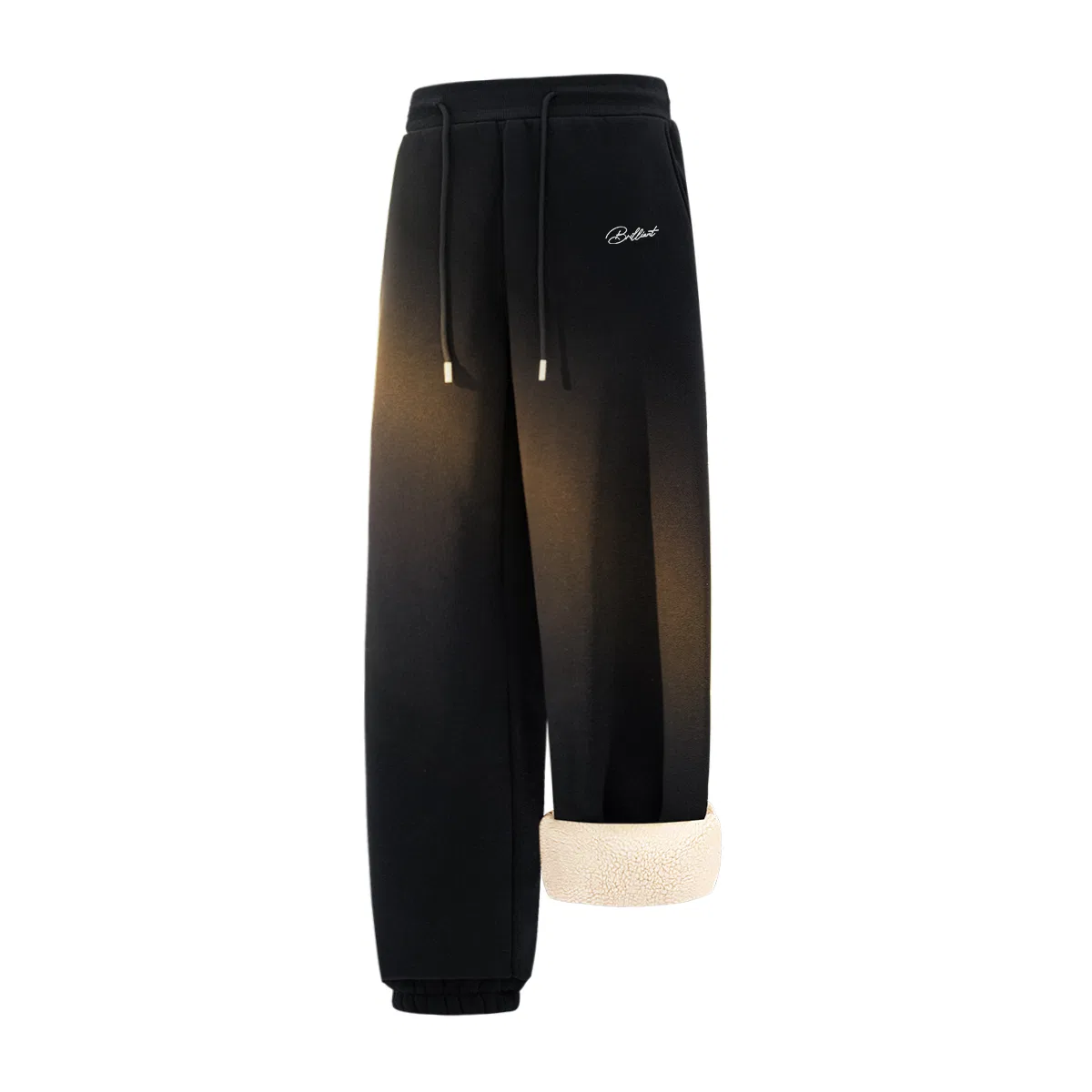Детские спортивные брюки утепленные с манжетами MINISO, Black Freedom Star Pants Logo