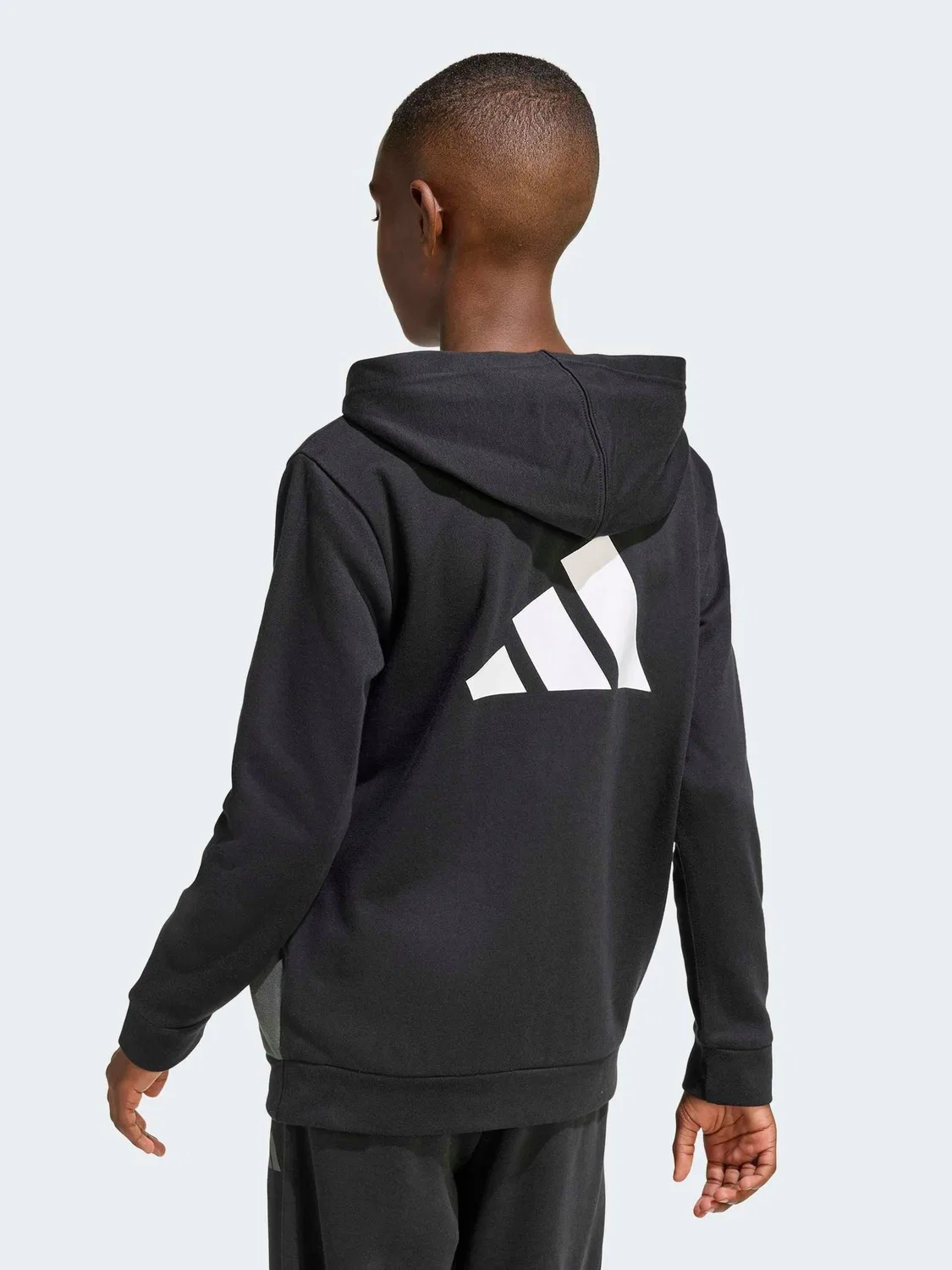 Худи цветблок adidas, черный — фото 2