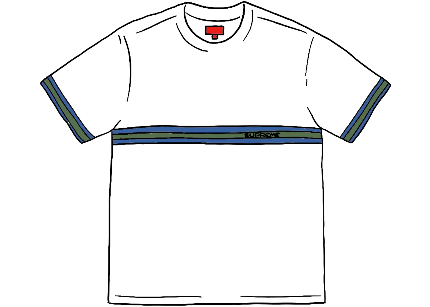 Мужская футболка с принтом Supreme S/S Top (SS20), White