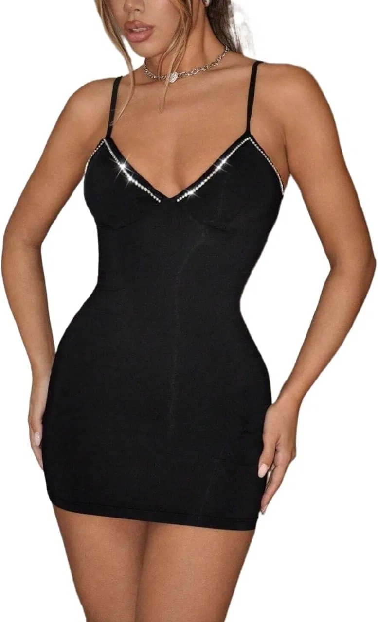 Женское мини-платье с открытой спиной Cami, Black