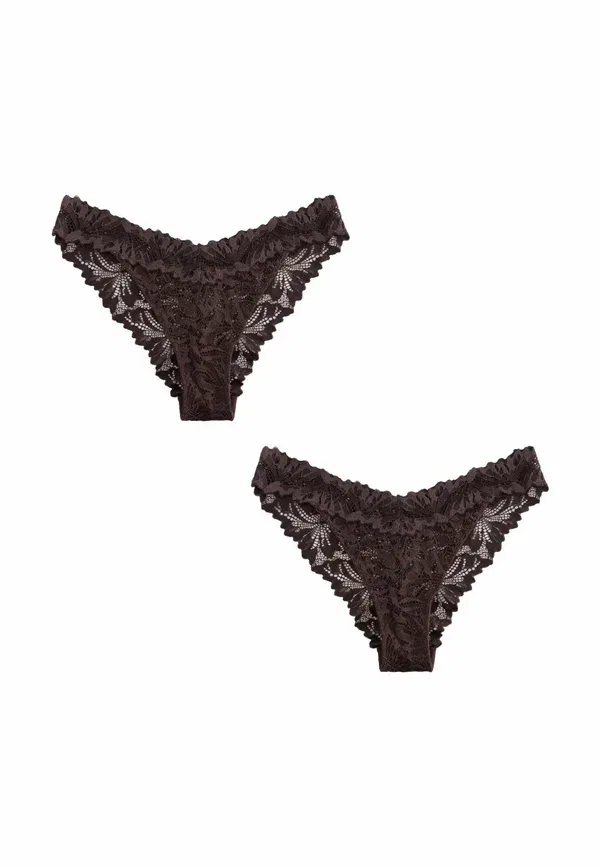 Трусы 2 шт, кружевные, Tanga fit - ultimate comfort knickers 2 pack, Next, шоколадный коричневый — фото 4