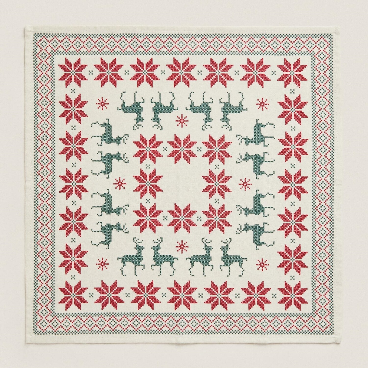 

Набор салфеток Zara Home Christmas Cross-stitch Cotton, 45 x 45 см, 2 предмета, кремовый/мультиколор