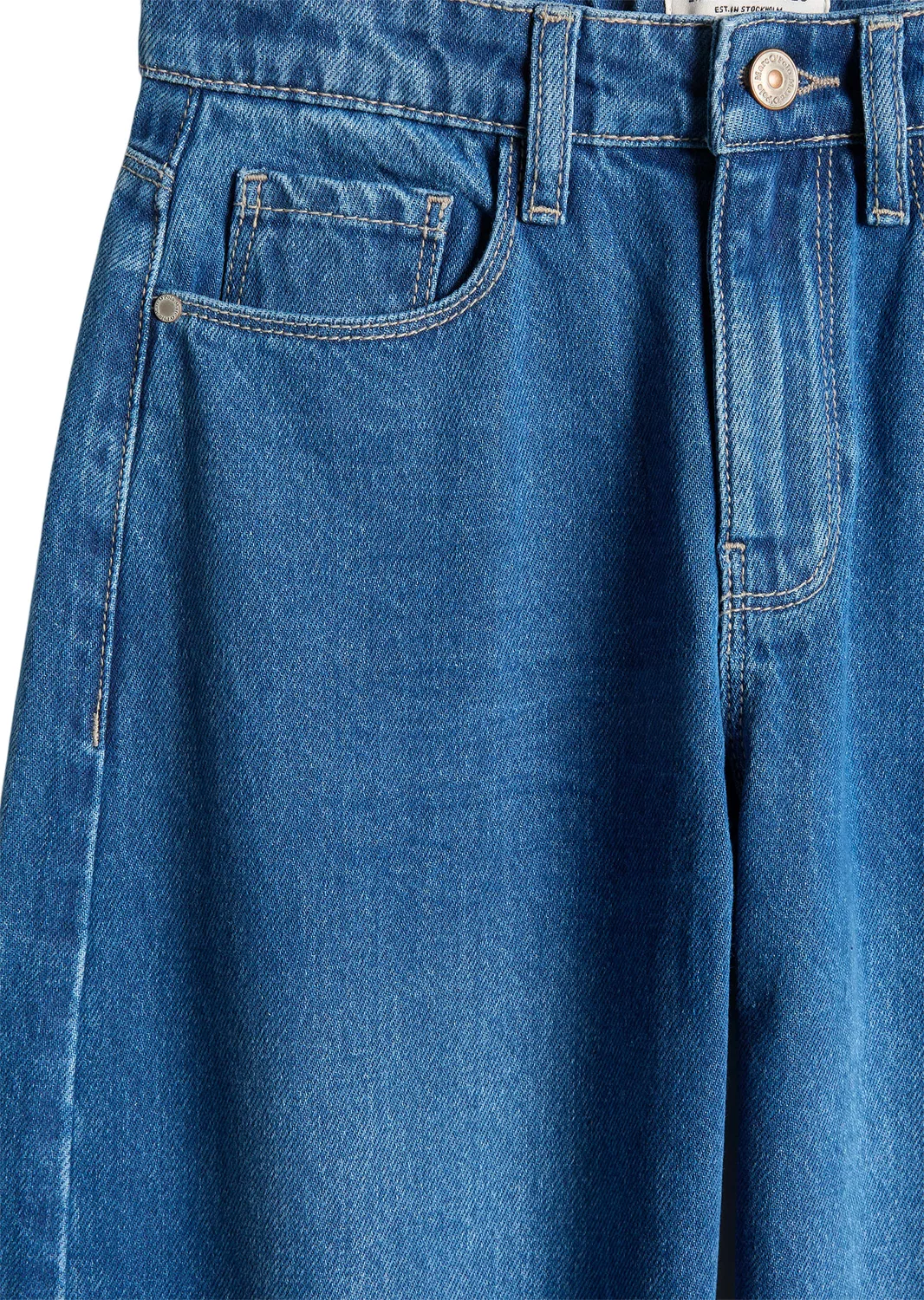Джинсы для девочек-подростков из денима Mid Blue Denim Marc O'Polo, синий — фото 3