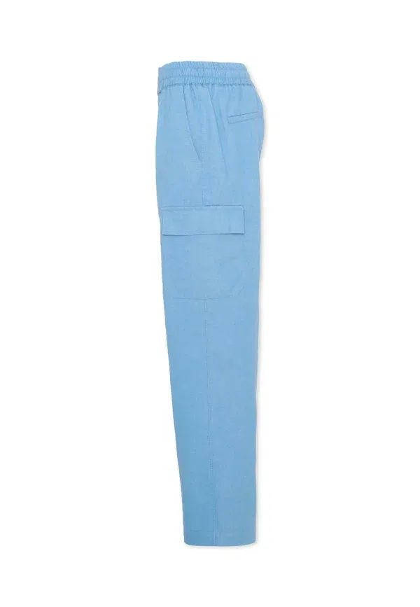 Брюки джинсовые cargo trousers Tru Trussardi Junior Light Blue, светло-голубой — фото 4