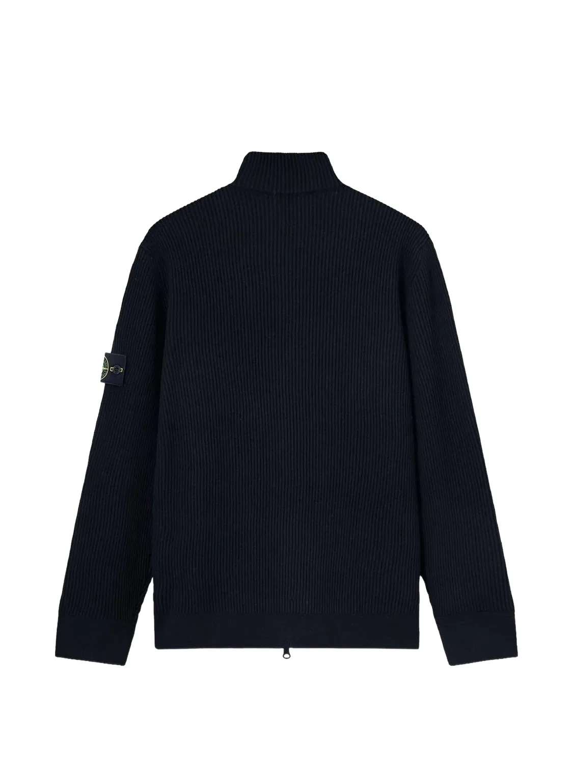Кардиган на молнии фактурной вязки Stone Island, синий — фото 2