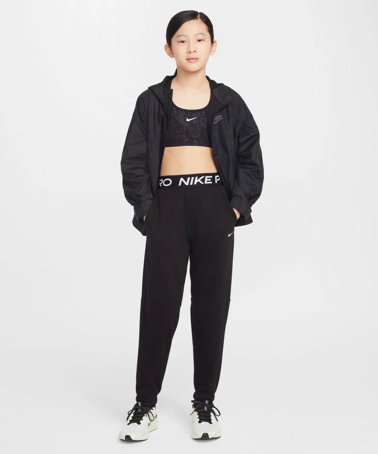 Детские спортивные штаны с быстросохнущей тканью, Nike Dri-FIT, модель NP DF Fleece Jogger NIKE, Black — фото 3