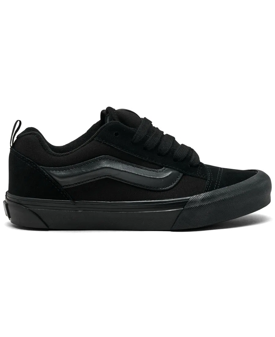 Кеды Vans Knu Skool, Suede Canvas Triple Black — фото 2