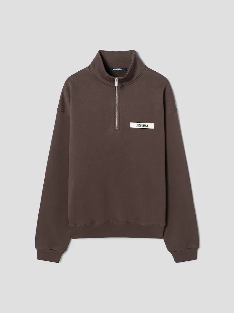 Футболка с длинным рукавом Le Camionneur Gros Grain JACQUEMUS, Dark Brown