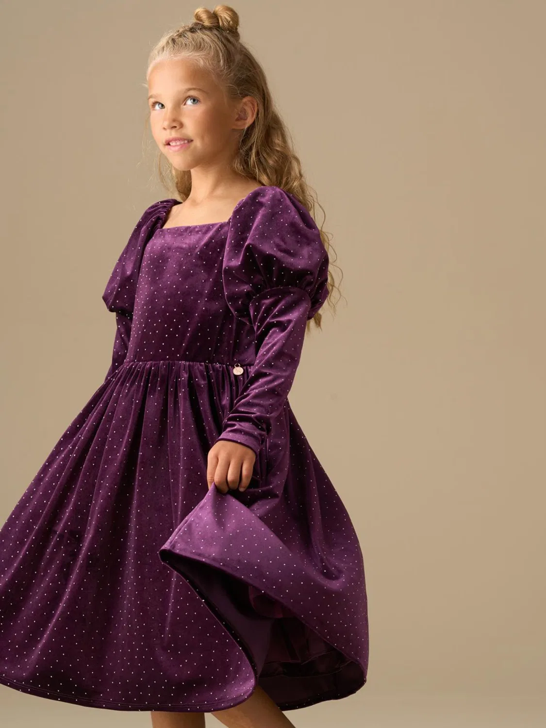 Платье вельветовое Angel & Rocket Purple Velvet Dress Angel & Rocket, фиолетовый