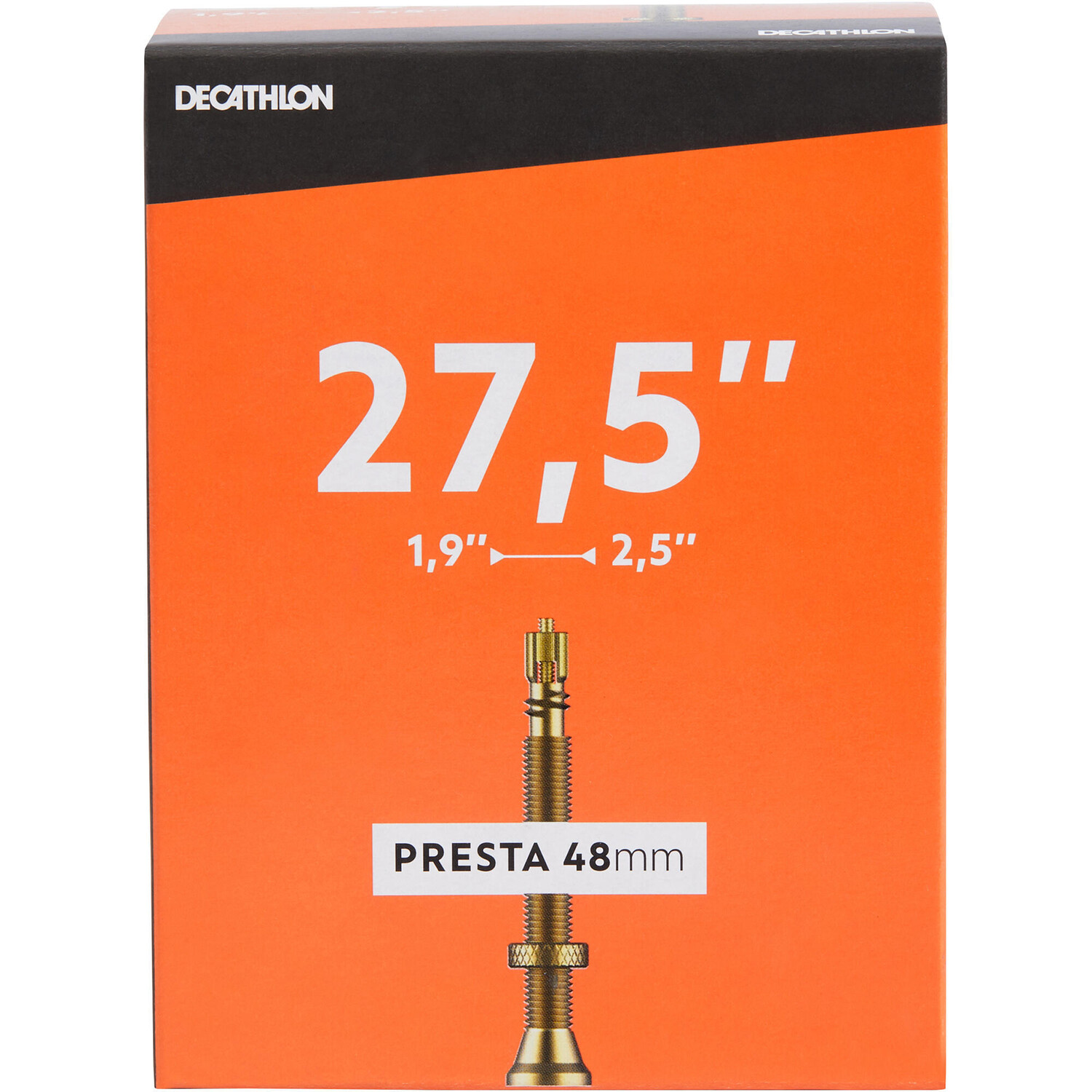 

Камера 27.5 дюймов ширина 1.9-2.5 с ниппелем 48 мм PRESTA Decathlon