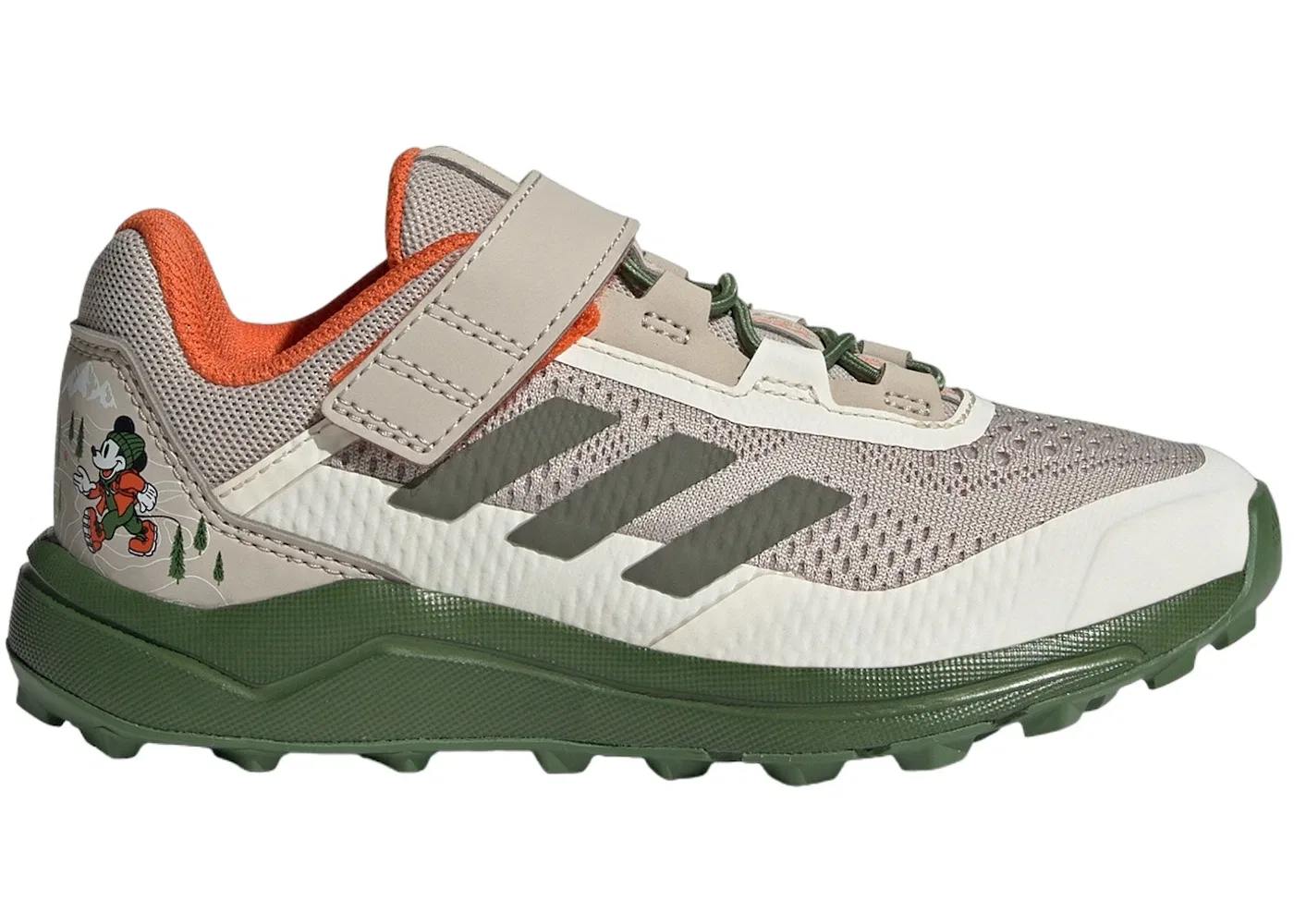 Детские кроссовки для бега по бездорожью Adidas Terrex Agravic Flow Trail, Wonder Beige/Olive Strata/Semi Impact Orange