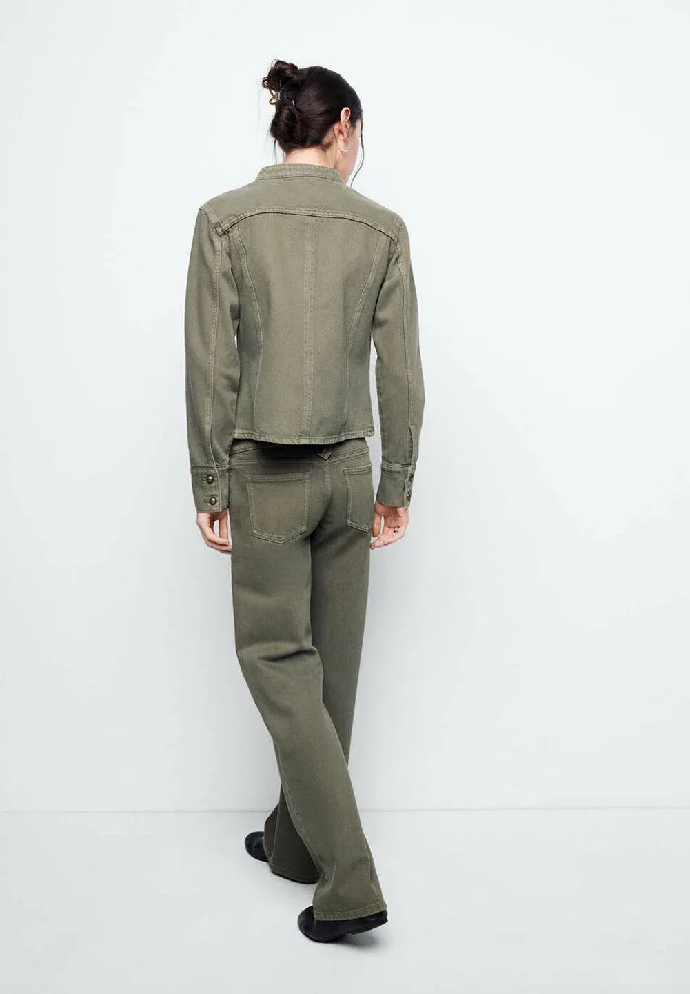 Подростковая джинсовая куртка Mango Kids, Khaki — фото 3