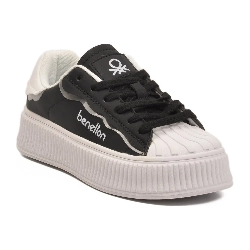 Детские спортивные кроссовки с шнуровкой Siyah-Beyaz Unisex Spor Ayakkabı BNI-12152 G United Colors Of Benetton — фото 2