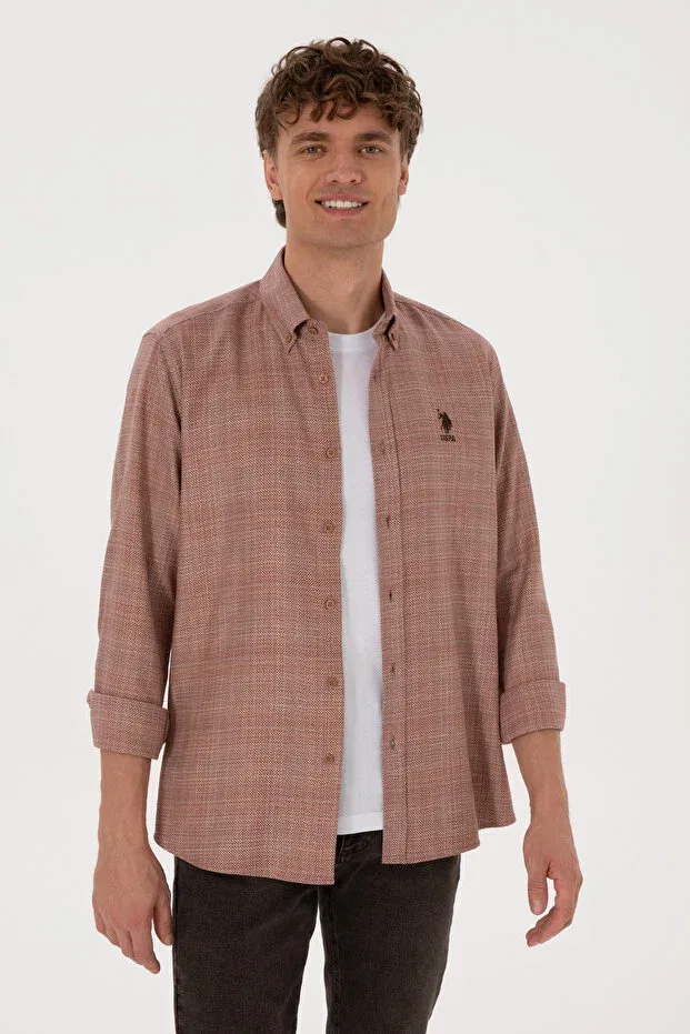 Мужская рубашка с длинным рукавом U.S. Polo Assn., Copper