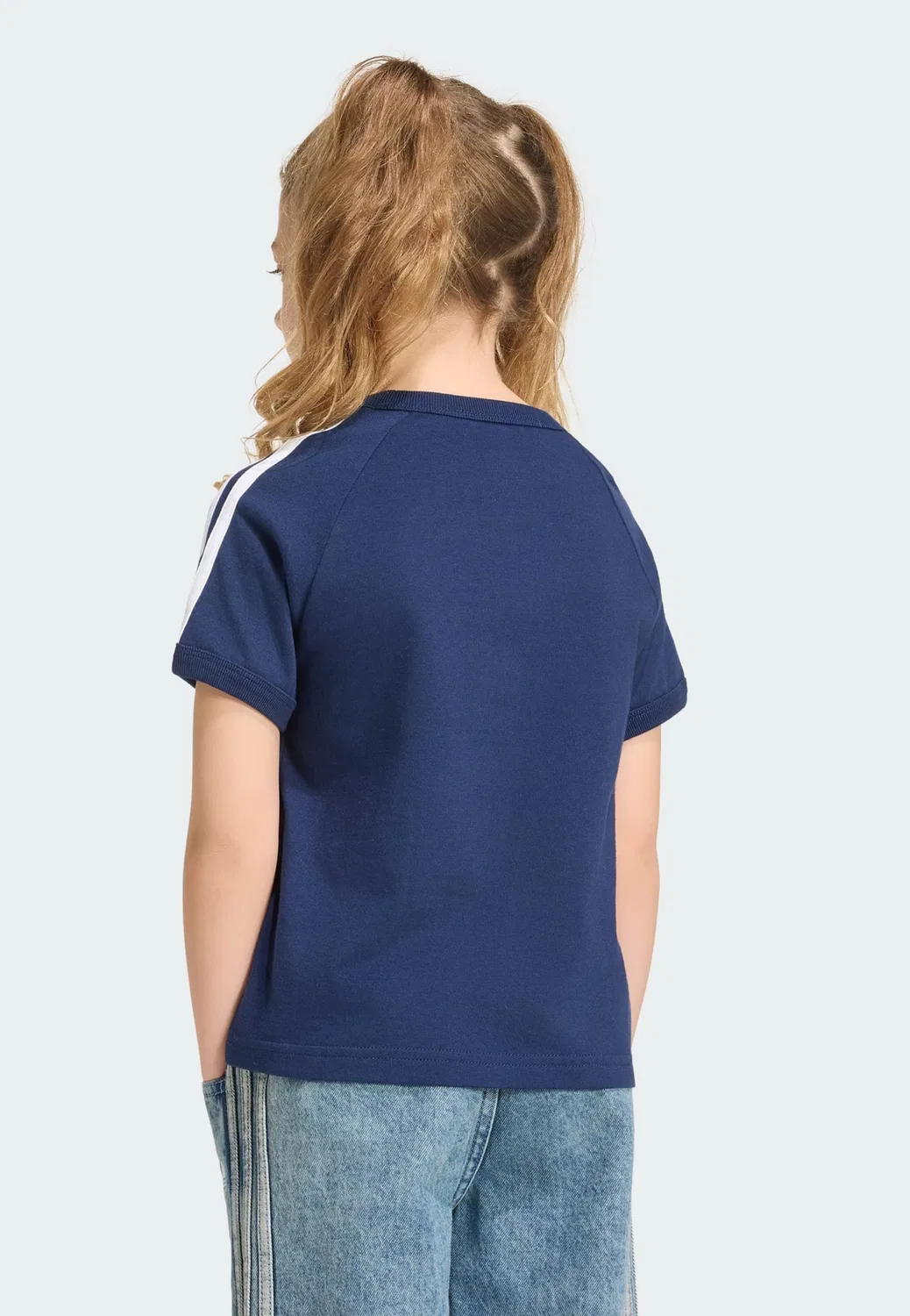 Футболка Adidas Originals темно-синего цвета — фото 3