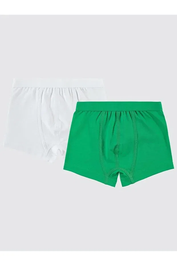 Детский комплект боксеров для мальчиков хлопковый Civil Boys, Green-White — фото 4