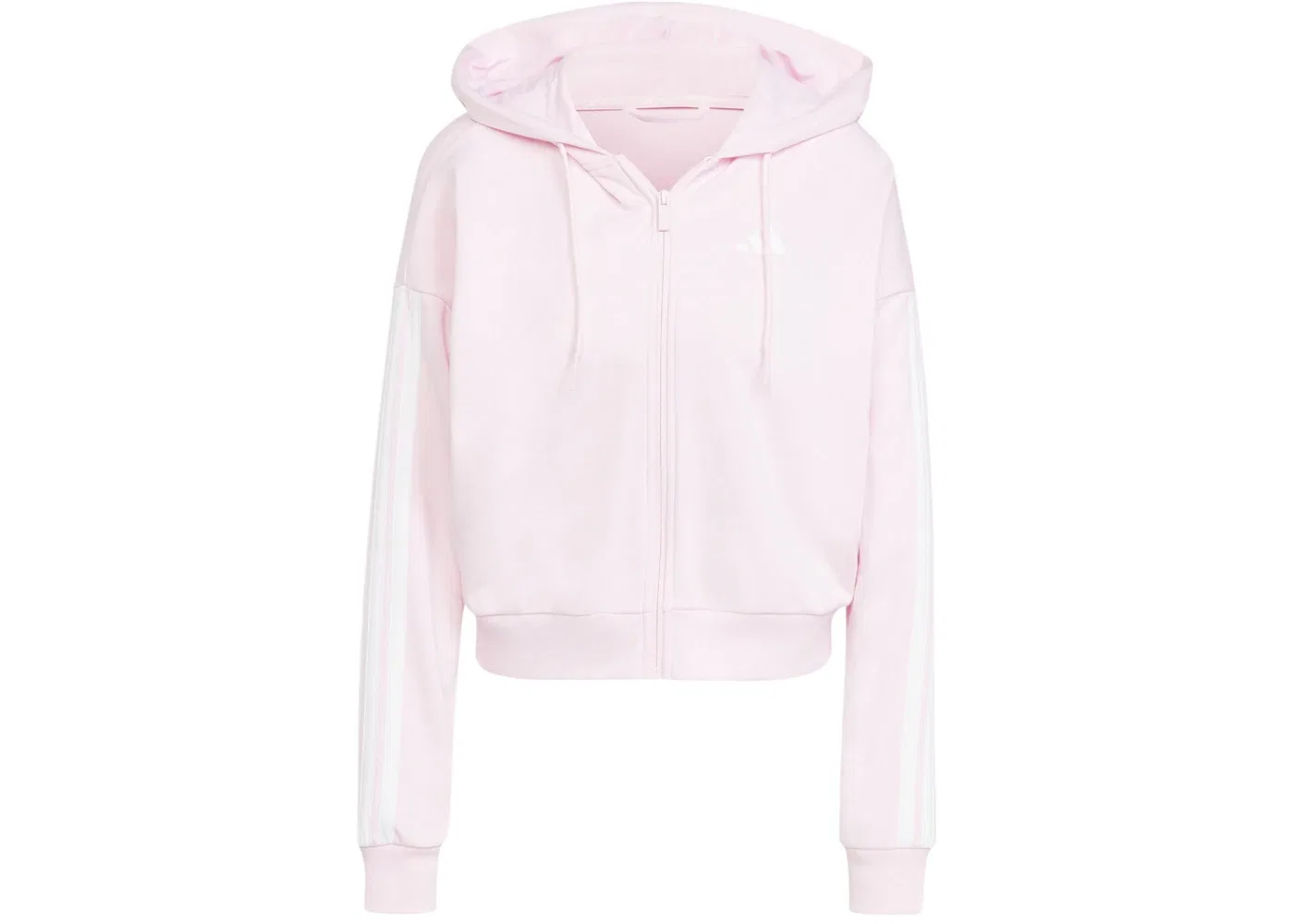 Женская худи на молнии с принтом Hoodie Adidas, Clear Pink/White