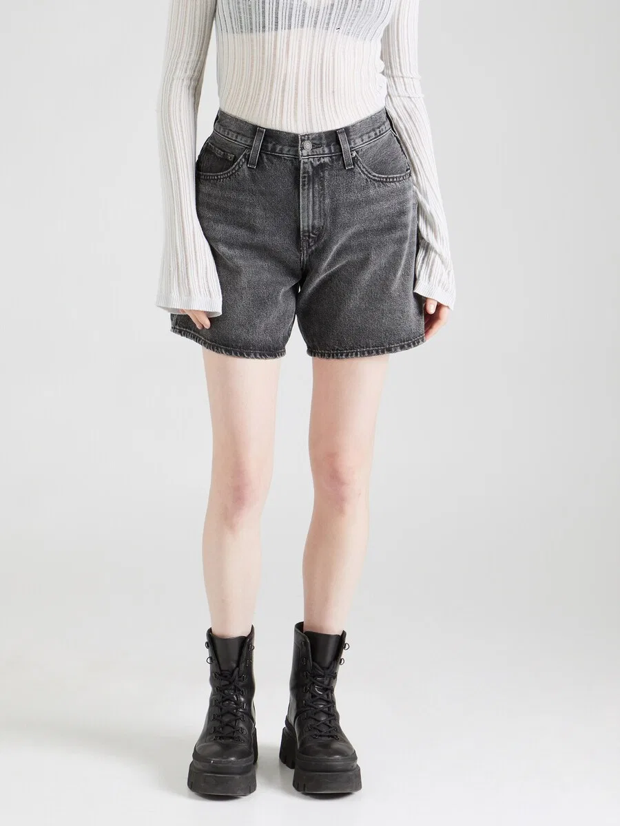 Шорты LEVI'S свободного кроя «High Baggy Short» черного цвета — фото 2