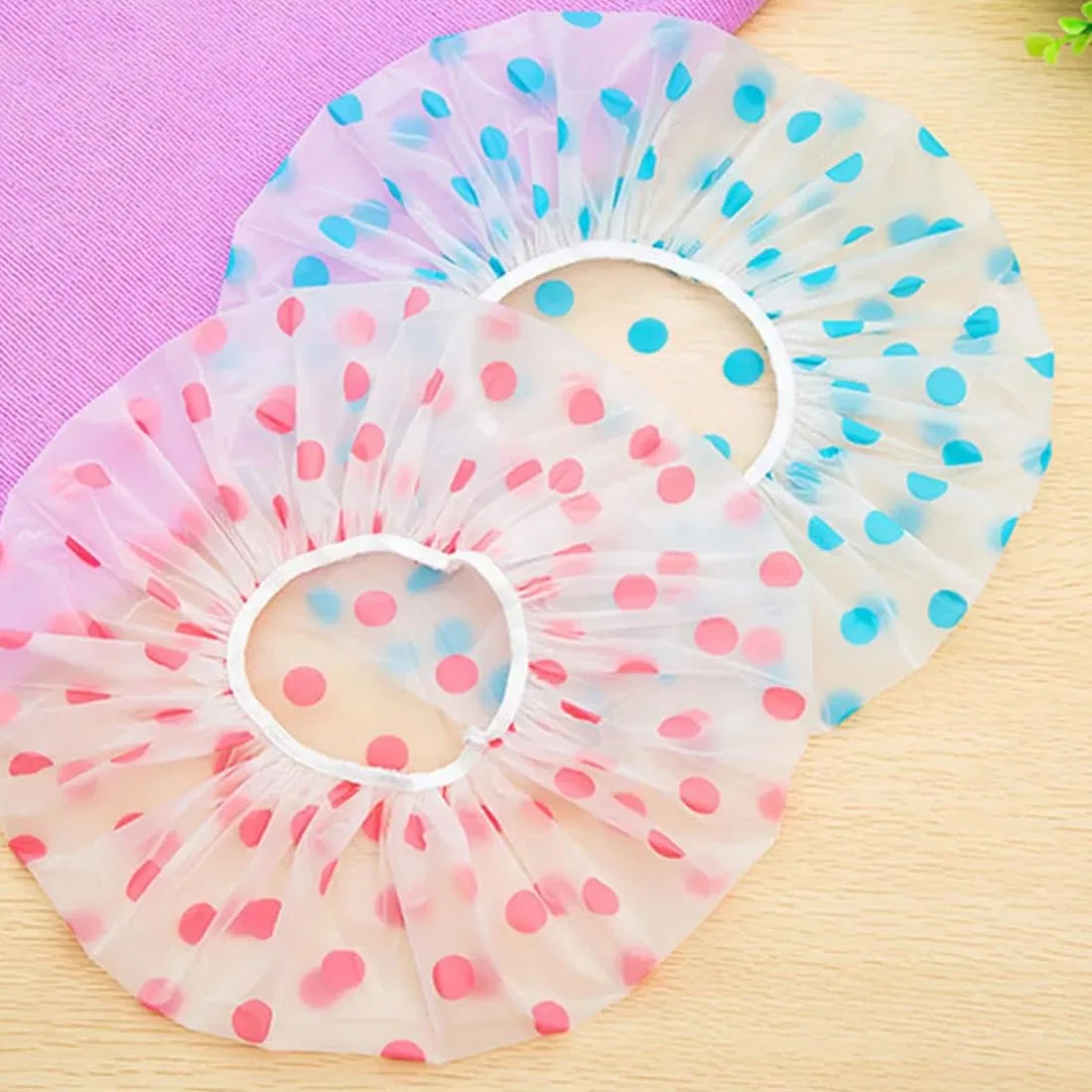Шапочка для душа Pack of 6, Elastic Waterproof, WMUVAZA, Multicoloured — фото 3