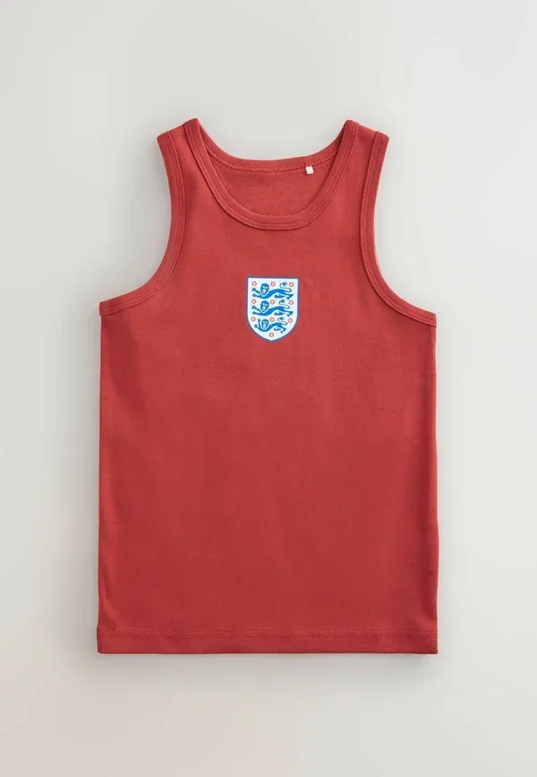 Топ из хлопка, Regular fit - england fa vests 3 pack, Next, красный, белый, navy — фото 2