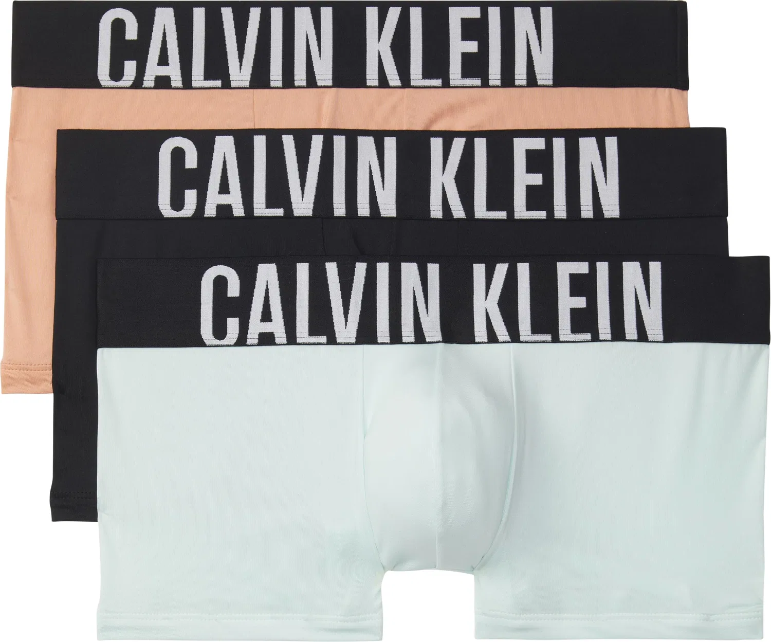 Мужские трусы-боксеры с принтом Calvin Klein, Papaya Punch, Black, Moonlight Jade