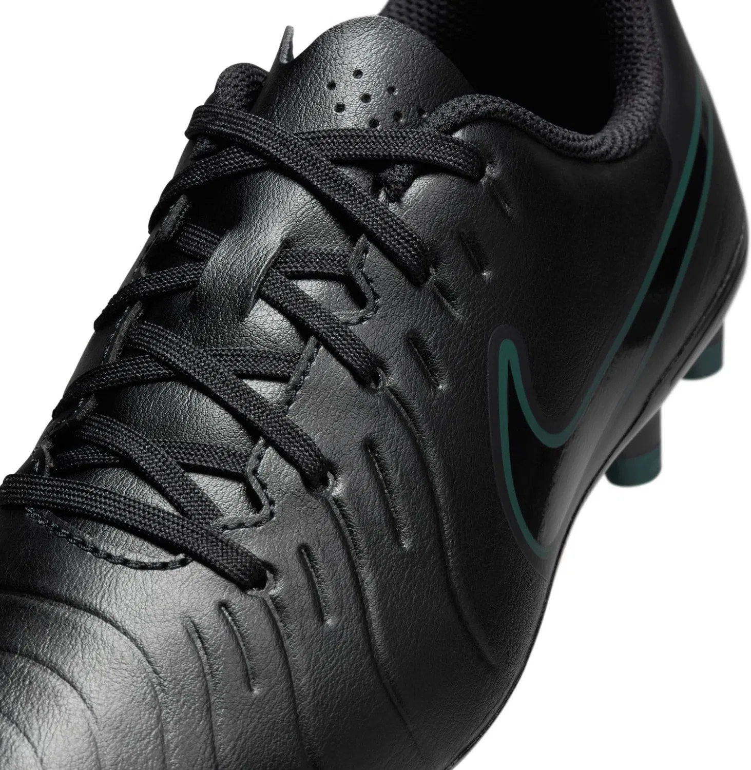 Детские бутсы для мальчиков с синтетическим верхом Jr Tiempo Legend 10 Club NIKE, Black Black Deep Jungle — фото 4