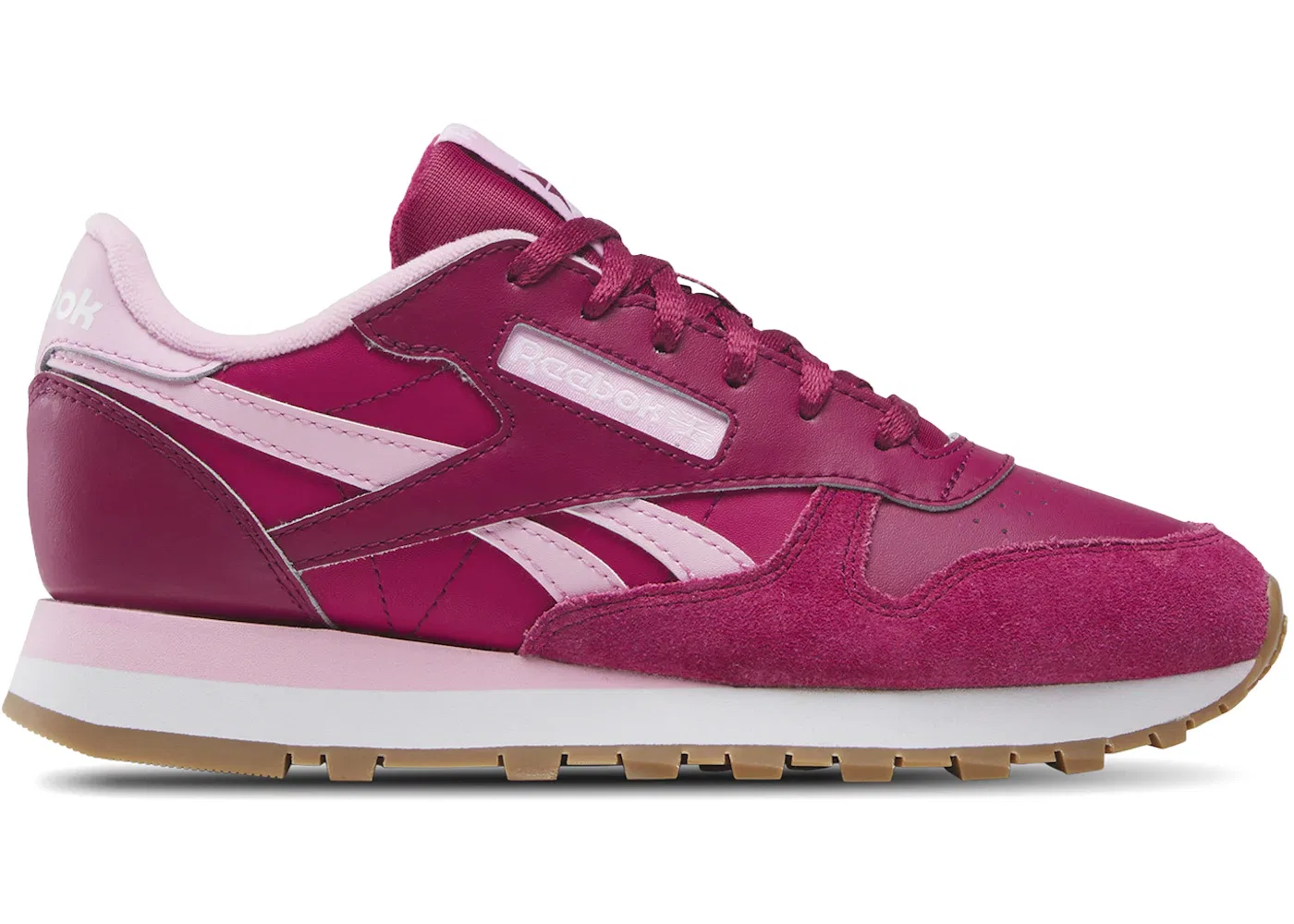Детские кроссовки Lifestyle Reebok Classic Leather, Berry/Rose/Gum