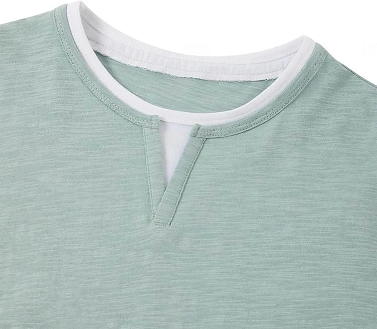 Мужская футболка с длинным рукавом хлопковая Casual, Green — фото 3