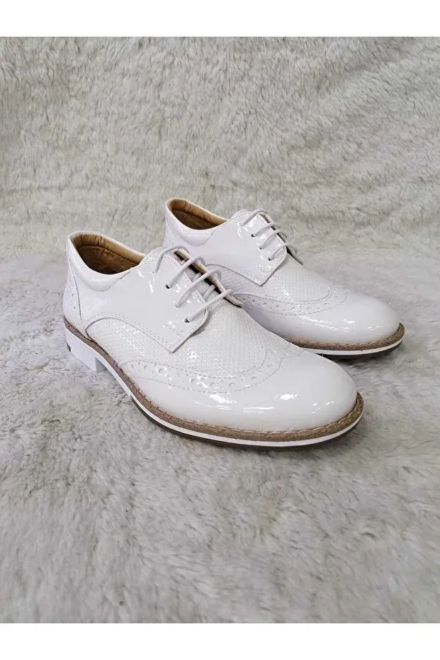 Детские туфли для мальчиков с ортопедической стелькой Özgür Kids, Cream — фото 2
