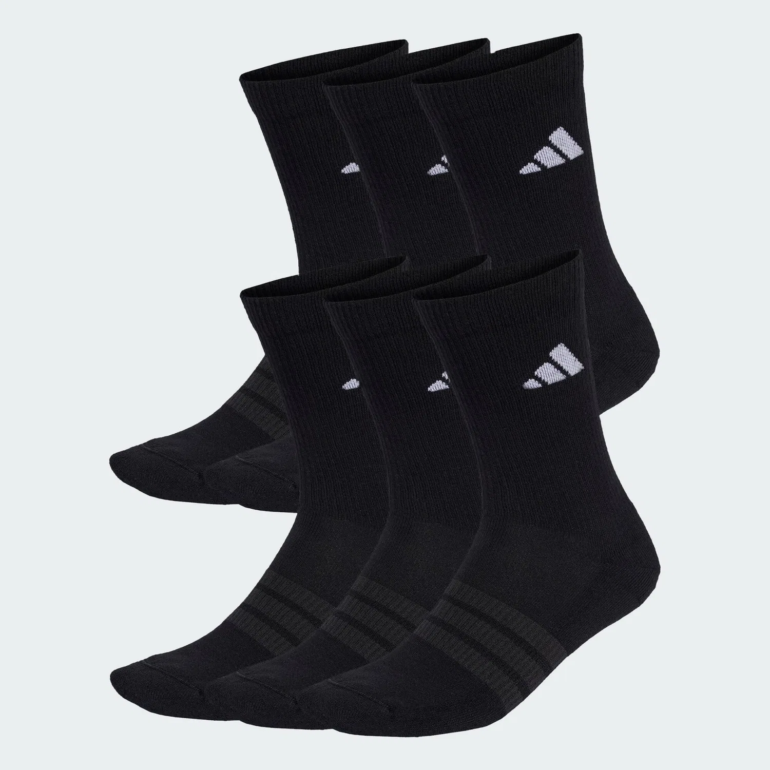 Носки с поддержкой свода стопы Cushioned Crew Socken 6er-Pack Adidas, Schwarz / Weiss — фото 4