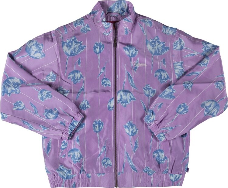 

Куртка Supreme Floral Silk Track Jacket 'Purple', фиолетовый