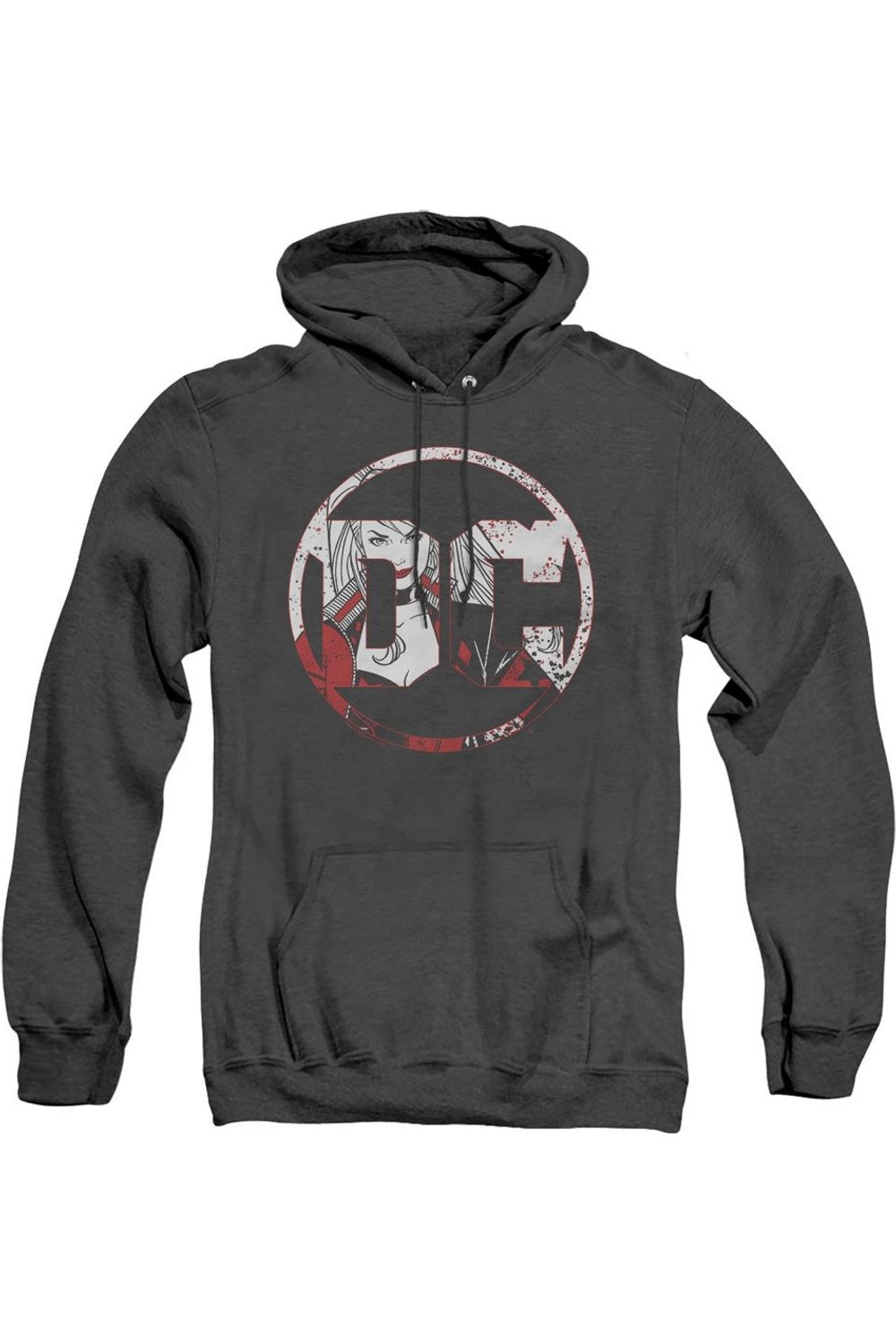 

Batman DC Comics Logo Harley Adult Heather Hoodie / Толстовка с капюшоном Gildan, черный