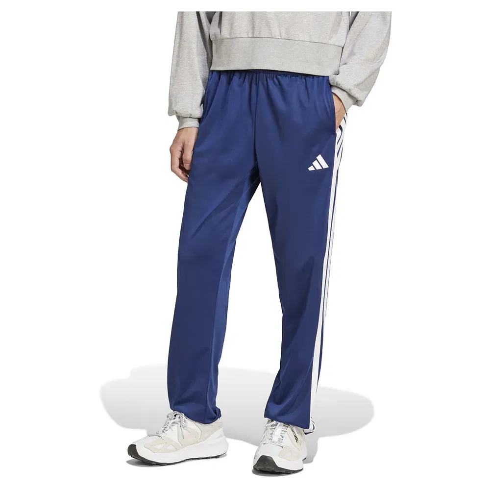 Брюки спортивные 3 Stripes Tricot Regular Fit Open Hem Adidas, синий