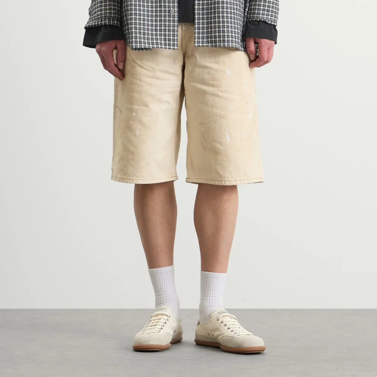 Шорты джинсовые с длиной ниже колена Judda Acne Studios, White — фото 2