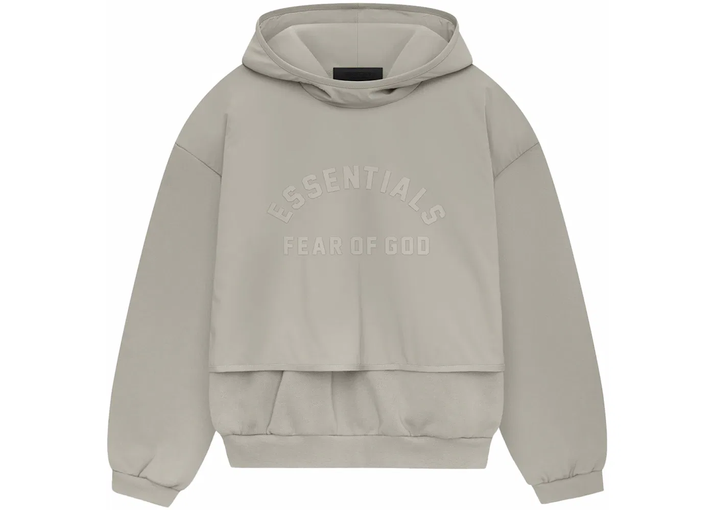 Мужской свитер из нейлонового флиса с капюшоном Essentials Nylon Fleece Hooded Sweater Fear of God, Seal/Seal