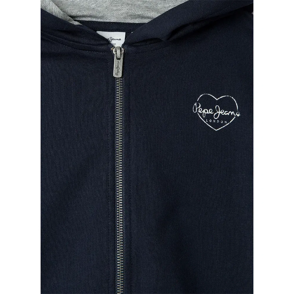 Детский свитшот для девочек с принтом Avy Pepe jeans, Blue — фото 3