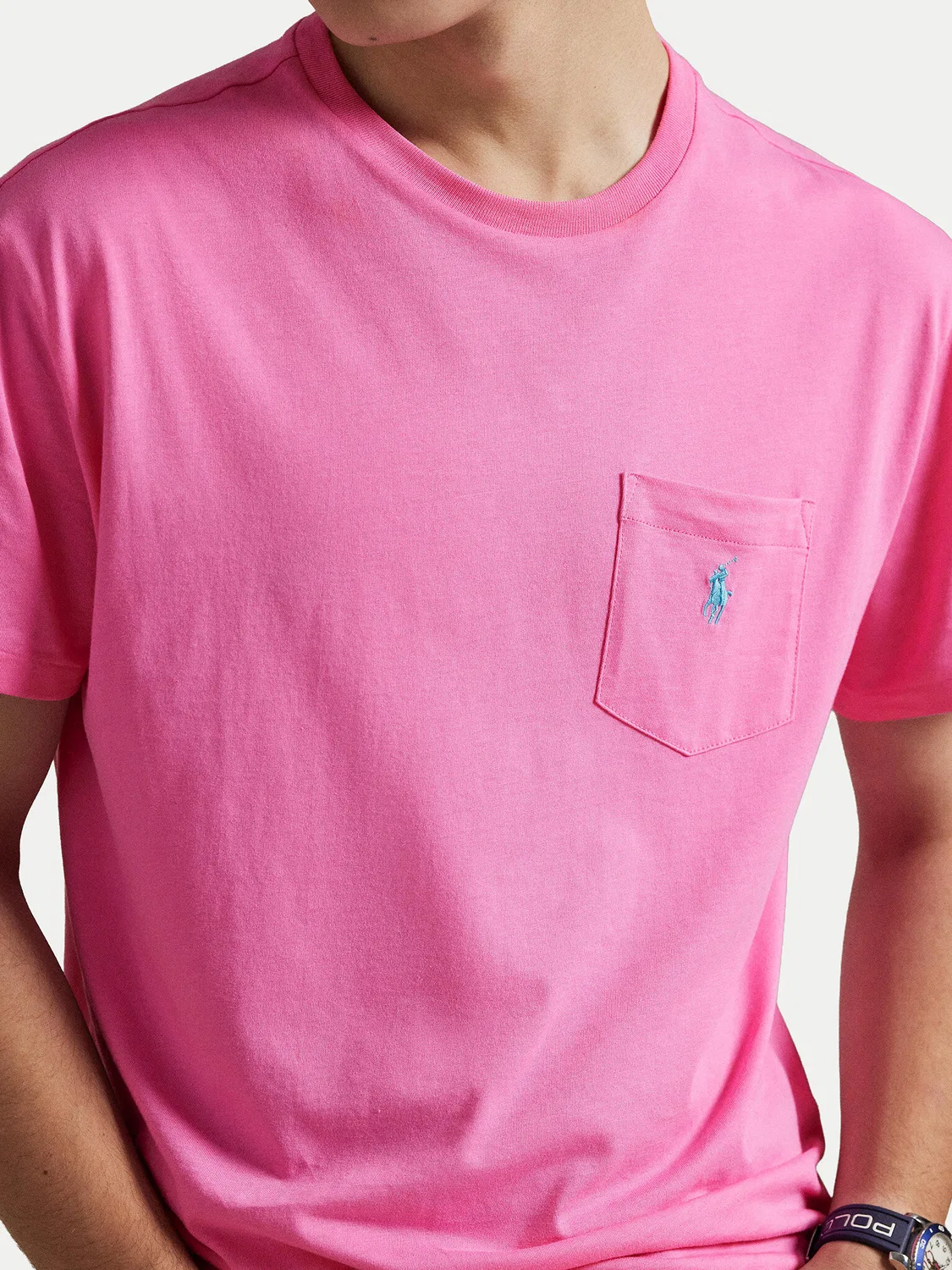 Мужская футболка приталенного кроя Polo Ralph Lauren, розовый — фото 4