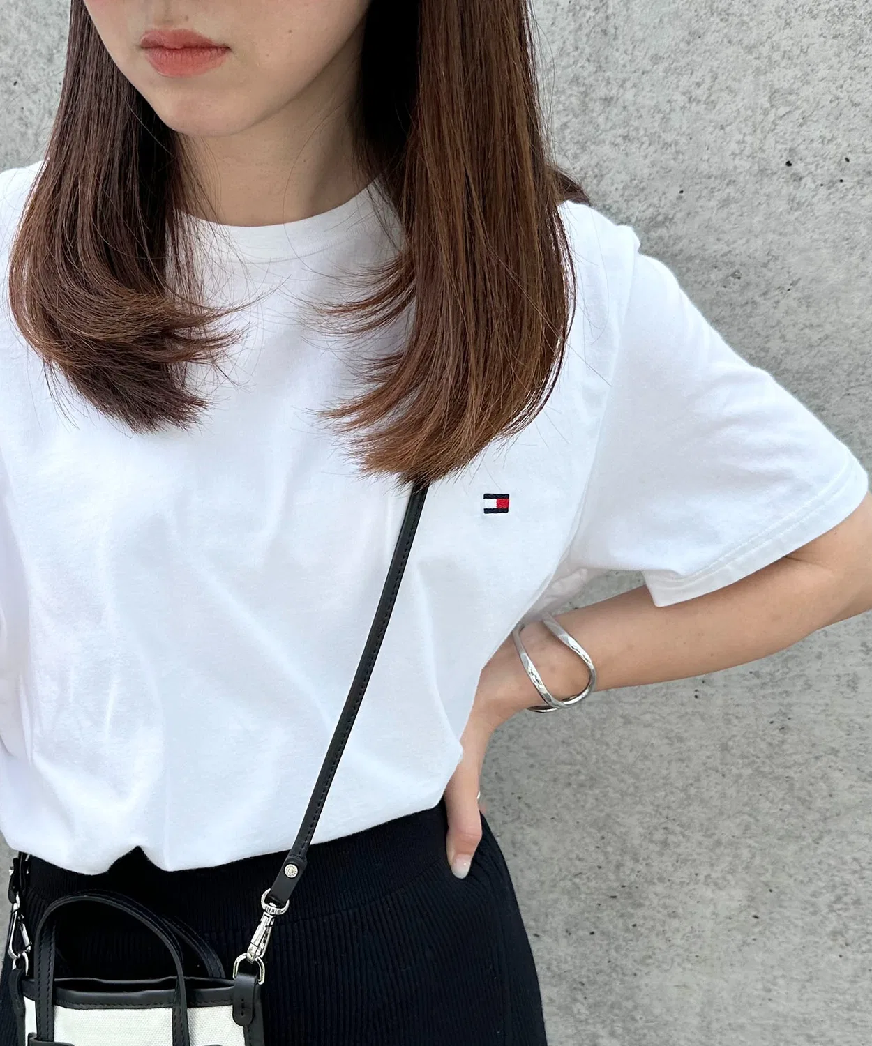 Мужская футболка с длинным рукавомCORE FLAG CREW NECK TEE TOMMY HILFIGER, Белый