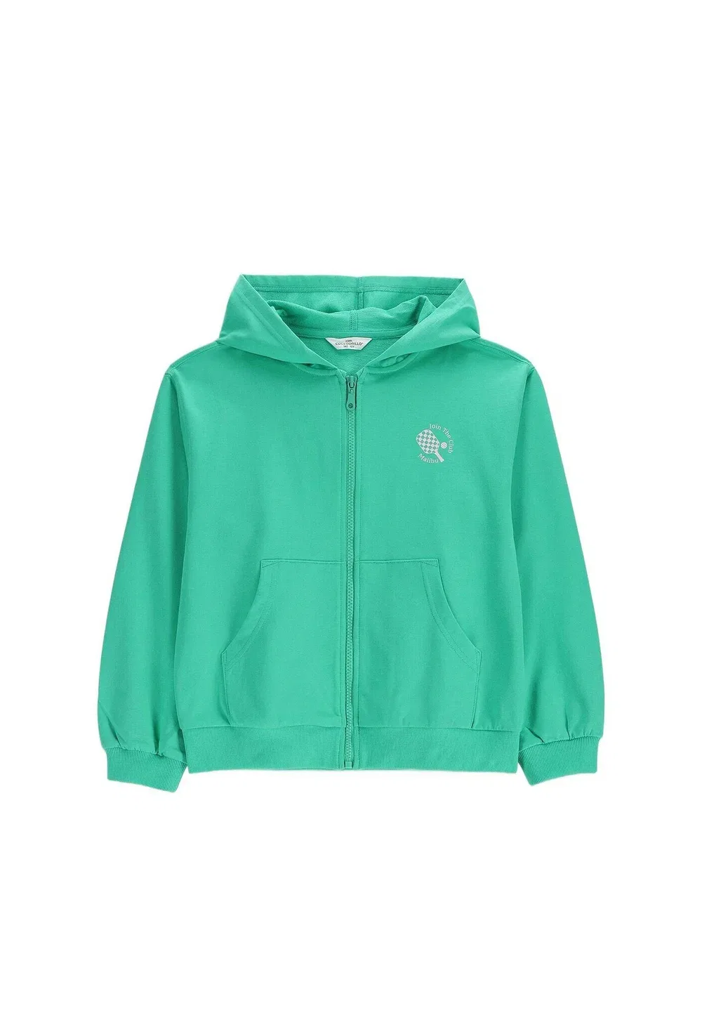 Bawełniana bluza rozpinana (f-wc6132401jgj-011-128) - толстовка на молнии Coccodrillo, Zielony