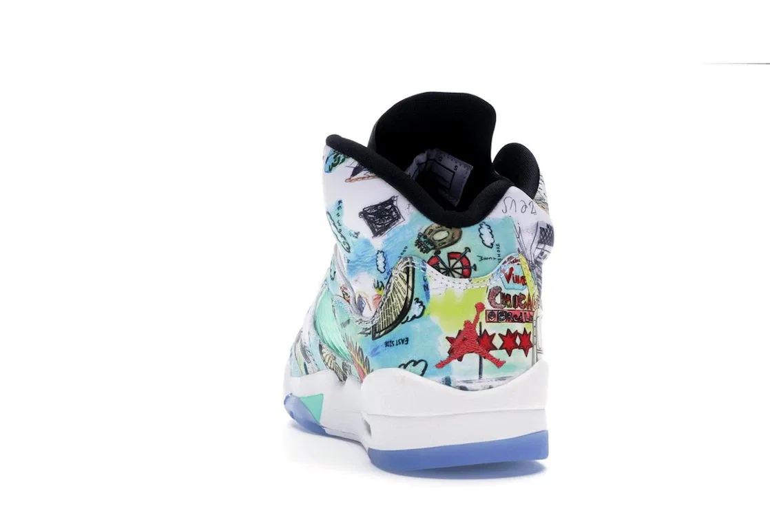 Детские кроссовки Lifestyle с рисунками Jordan 5 Retro Wings, Multi-Color — фото 4