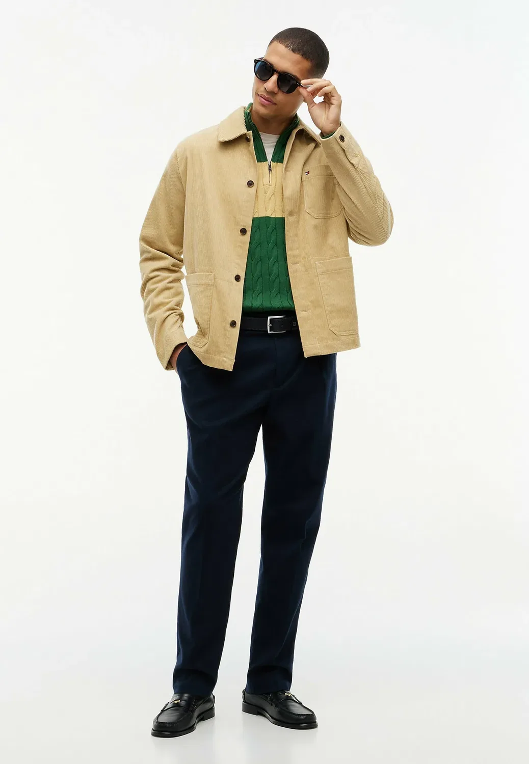 Рабочая рубашка-куртка из вельвета свободного кроя - летняя куртка Tommy Hilfiger, Gentle Gold — фото 2