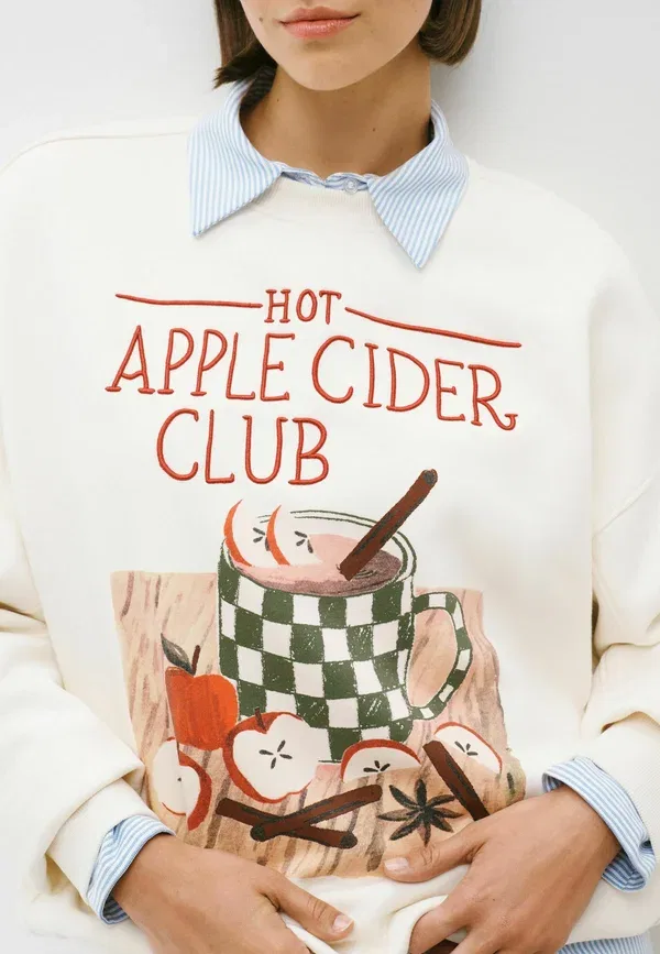 Свитшот с принтом Sweatshirt Next Ecru, экрю — фото 2