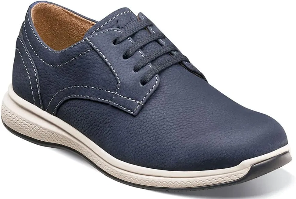 Детские оксфорды для мальчиков с закрытым носком Florsheim Great Lakes Plain Toe Ox, Navy Nubuck