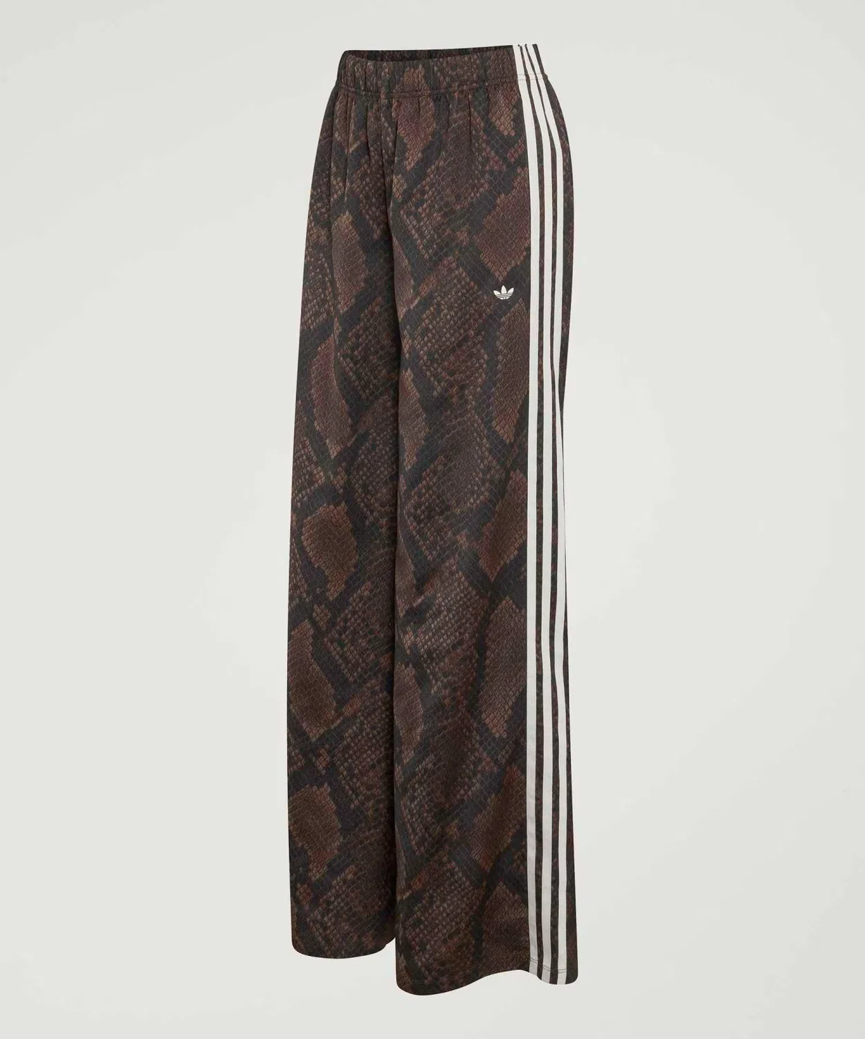 Женские широкие спортивные брюки с принтом Satin Snake Print Wide Leg Track Pants Adidas, Brown — фото 3