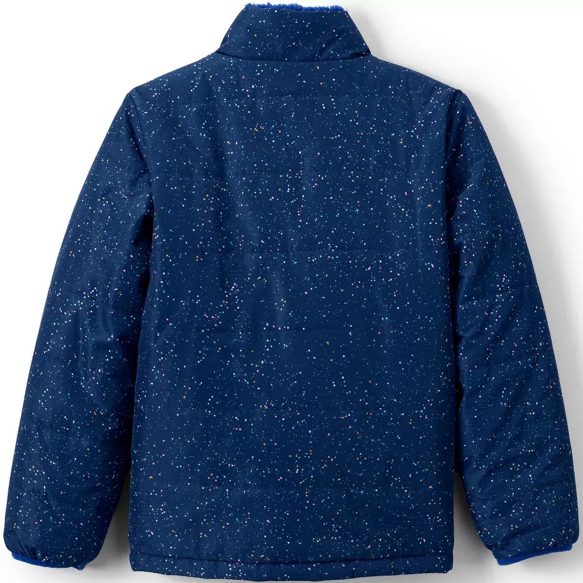 Детский пуховик реверсивный с принтом Reversible Fleece Puffer Jacket Lands' End, Night Sky Print — фото 2