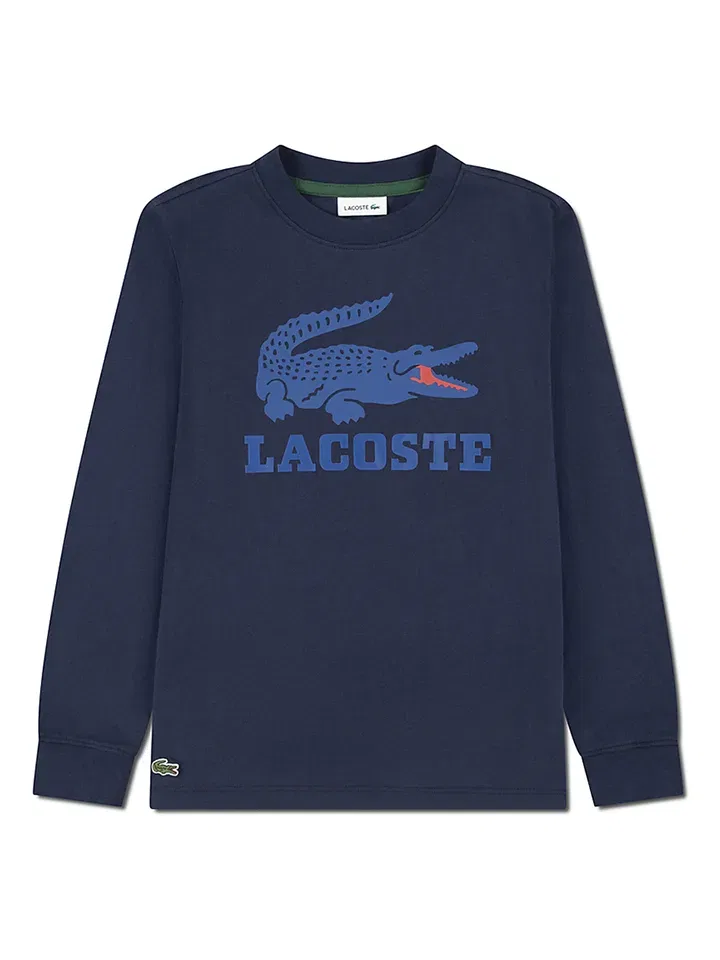 Свитшот однотонный Lacoste Kids, темно-синий