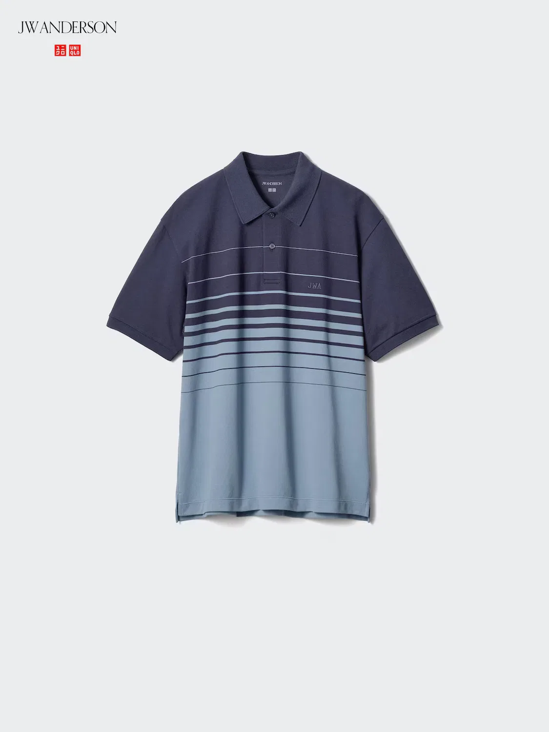 Рубашка-поло Uniqlo, из сухого пике в полоску, оливковый — фото 4