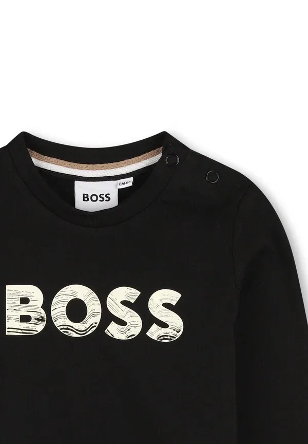 Топ с длинными рукавами Boss Kidswear, черный — фото 3